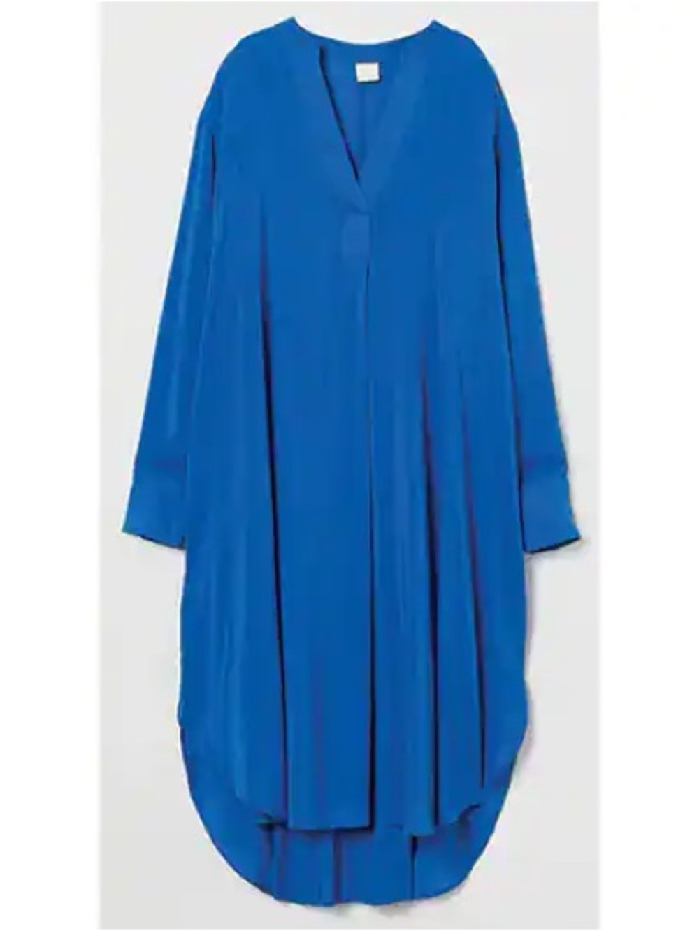 H&M | vibrant blue split neck caftan midi/maxi dress